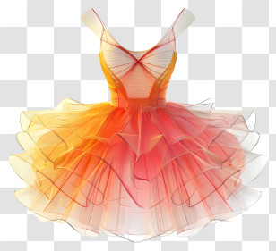 Tutu Ballet Dress - Elegant Ballerina Tutu Dress Transparent PNG