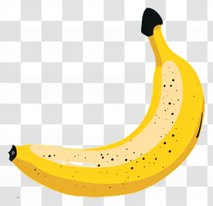 Yellow Banana Illustration - Yellow Banana Illustration Transparent PNG