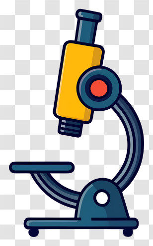 Cartoon - Colorful Microscope Illustration For Science Transparent PNG
