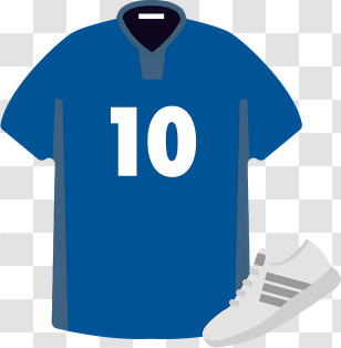Icon - Blue Soccer Jersey And Shoes Transparent PNG