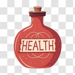 Health Bottle - Red Health Potion Bottle Transparent PNG