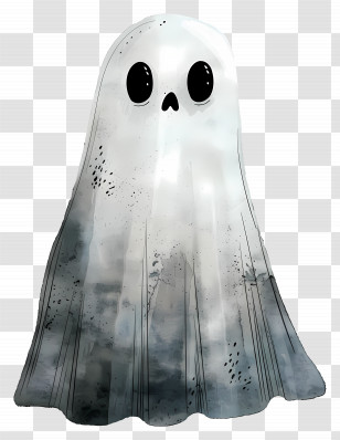 Cartoon Ghost - Cute Ghost Cartoon Illustration For Halloween Transparent PNG