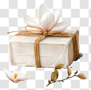 Magnolia Flowers Soap - Gift Box With Magnolia Flower Transparent PNG