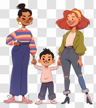 Happy Character - Happy Family Cartoon Illustration Transparent PNG