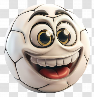 Soccer - Happy Soccer Ball Cartoon Design Transparent PNG