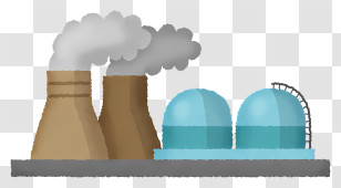 Icon - Industrial Factory With Smoke Transparent PNG