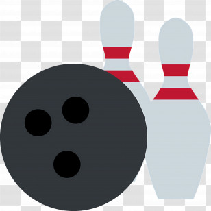 Bowling Emoji - Bowling Ball And Pins Transparent PNG