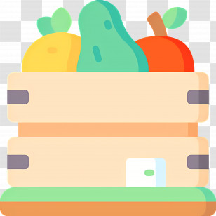 Harvest Box - Fruit Crate With Various Fruits And Vegetables Transparent PNG