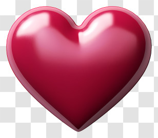 Heart - Shiny Red Heart Symbol Representing Love Transparent PNG