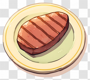 Steak - Grilled Beef Steak Served On A Plate Transparent PNG