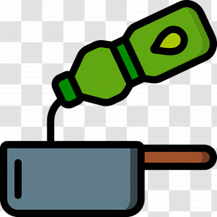 Cooking Oil - Pouring Cooking Oil Into Pan Transparent PNG