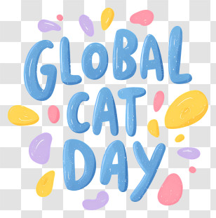 Global Cat Day - Global Cat Day Transparent PNG
