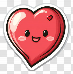 Valentine Speech Bubble - Heart Cartoon Character Transparent PNG
