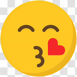 Kiss Emoji - Kissing Emoji Sending Love Transparent PNG