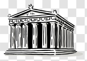 Parthenon Building Icon - Ancient Greek Temple Illustration Transparent PNG