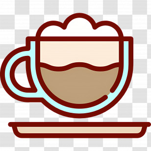 Cappuccino Coffee - Coffee Cup With Frothy Brew Design Transparent PNG