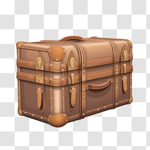 Vintage Suitcase - Vintage Leather Suitcase Transparent PNG