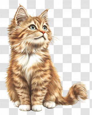Lovely Cat - Adorable Cute Orange Kitten Transparent PNG