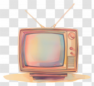 Television - Vintage Television Retro Design Transparent PNG