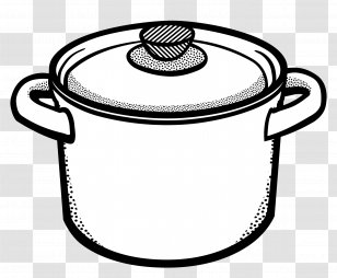 Stock Pots Olla Clip Art - Black And White - Saucepan Cliparts Transparent PNG