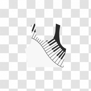 Brand Logo White - Black - Musical Keyboard Accessory Transparent PNG