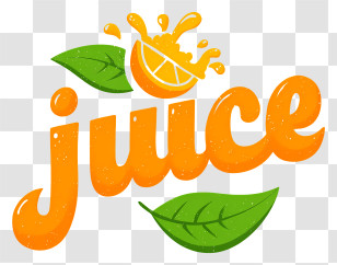 Juice Logo - Juice Logo With Orange Slice Transparent PNG