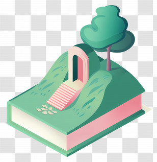 Book Logo - Book With Door And Tree Illustration Transparent PNG