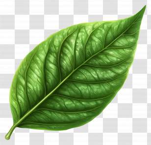 Leaf Drawing - Green Leaf Illustration For Nature Concept Transparent PNG