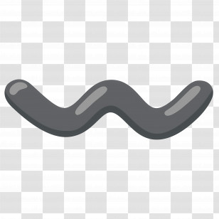 Wavy Dash Emoji - Black Wavy Line Symbol Transparent PNG