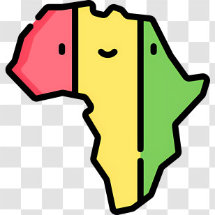 Africa Map - Colorful Africa Map Illustration Transparent PNG