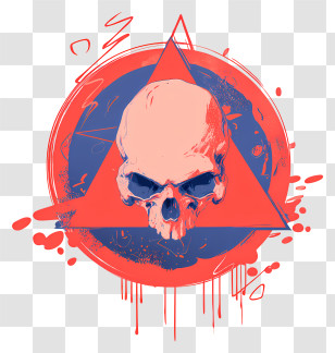 Danger Symbol - Skull With Triangle Symbol Transparent PNG