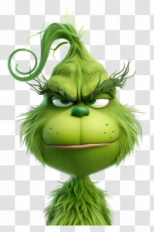 Cartoon Grinch - Grumpy Green Cartoon Character Illustration Transparent PNG