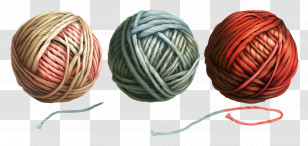 Yarn Ball - Colorful Yarn Balls For Knitting Illustration Transparent PNG