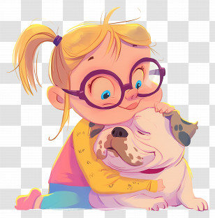 Woman Hugging Dog - Girl Hugging Her Pet Dog Transparent PNG