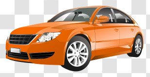 Orange Car - Modern Orange Car Transparent PNG