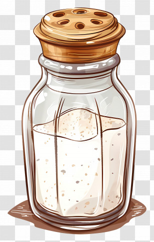 Salt Shaker - Salt Shaker With Wooden Lid Illustration Transparent PNG