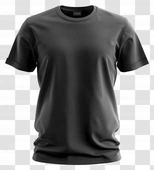 Black Tshirt - Basic Black T-shirt For Casual Wear Transparent PNG