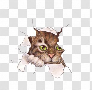 Gfycat Felidae Upside-down Cake - Cat Like Mammal - Paper Breaking And Transparent PNG