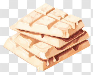 Waffles - White Chocolate Bars Illustration Transparent PNG