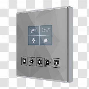 Electrical Switches Programmable Logic Controllers Computer Monitors Sensor Home Automation Kits - Thermostat - Touch Switch Transparent PNG
