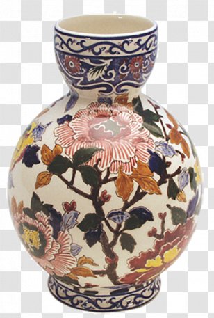 Gien Vase Pottery Porcelain Cobalt Blue - France Transparent PNG