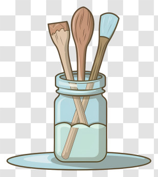 Keywords Image Description - Kitchen Utensils In A Jar Transparent PNG