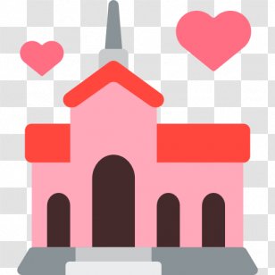 Emoji Marriage Sticker Wedding SMS - Church Transparent PNG