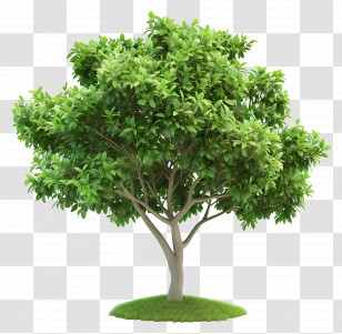 3d Tree - Green Tree With Lush Leaves Transparent PNG