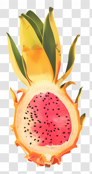 Dragonfruit - Colorful Dragon Fruit Illustration Transparent PNG