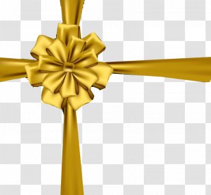 Download - Gold - Bow Transparent PNG