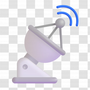 Satellite Antenna Emoji - Satellite Dish With Signal Waves Transparent PNG