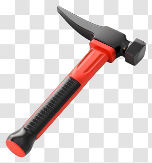Hammer - Red And Black Hammer Tool Transparent PNG