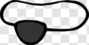 Pirate - Cartoon Eye Patch Illustration Transparent PNG