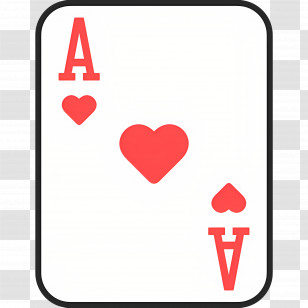 Ace Of Hearts - Ace Of Hearts Playing Card Transparent PNG
